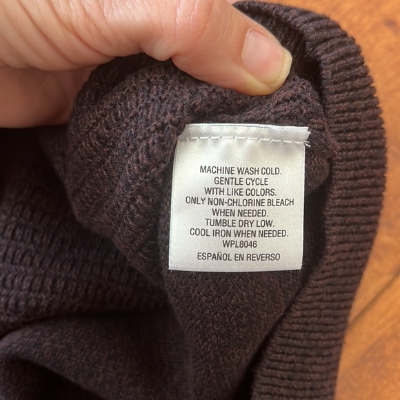 NWT Tasso Elba Quarter-Zip Mock Neck Cotton Brown Sweater Size S - Picture 8 of 13